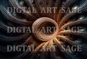 Stunning Abstract Fractal Trippy Surreal Art 8X10 High-Quality AI Photo Print