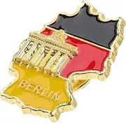 [MOBUTOFU] Flag Brooch Pin Metal Flag Brooch Clip Biker Pin Chic Fashion Accessory