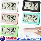 Mini Digital Wall Clock Thermometer Hygrometer Alarm Clock Bedside Desk Timer AU