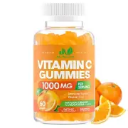 Vitamin C Gummies 1000mg for Adults & Kids – Chewable Multivitamin with Zinc ...