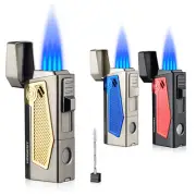 Cigar Lighter 4 Torch Jet Flame Cigar Punch Cigar Holder Cigar Draw Enhancer