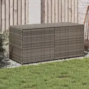 Garden Storage Box Grey 283L Poly Rattan vidaXL