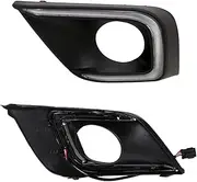 2Pcs Daytime Running Light Fog Lamp Cover DRL Yellow Turn Signal Light for Nissan Murano 2015 2016 2017 2018