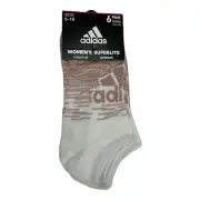 Adidas Women's 6 Pack Superlite Badge of Sport No Show Socks Size 5-10 B59