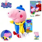 1PC CUTE 25CM GEORGE PIG WINTER PEPPA KID BABY SOFT PLUSH TOY STUFFED