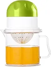 Manual Juicer - 450 Ml Hand Juicer | Hand Fruit Press | No Pulp Extractor, Clear Cup With Attached Kitchen Tool For Travel, Home, Lime, Pomegranate