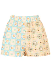 Never Fully Dressed Elissa Printed Cotton-blend Shorts - Multicoloured - 10 (UK10 / S) 10 (UK10 / S)