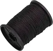 Folpus Nylon Braided Cord Fly Tying Supplies Silky Yarn Monofilament Line Flat Nylon Thread Fly Tying Thread for Shoes Repair, Black