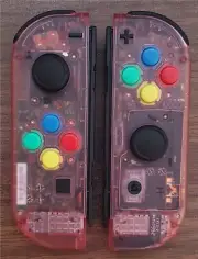 Custom Nintendo Switch Translucent Cherry Pink GBA Joy Con Controller