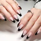 Stylish False Nails Plastic Trendy Durable Rectangular Water Pipe Design 24pcs