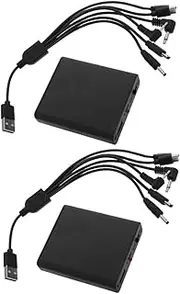 Emergency Battery Box for Safe Home Office Store Backup Battery Pack Safe Box Power Supply 6 Adapters Long-Term Use