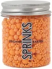 Sprinks Pastel Bubble Bubble Sprinkles - Edible Cake Decorations | Christmas Baking Decorations | Holiday Cupcake Toppers | Sugar Sprinkles for Cake | Dessert & Cupcake Sprinkles | 65g, Peach