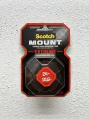 SCOTCH Extreme Double-Sided Mounting Tape Indoor & Outdoor 1” x 48” Max Strength