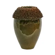 Belle Keir Stoneware Handmade Vase Indoor Home Decor Tall 33x47.5cm Mustard
