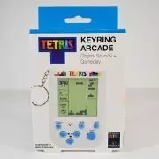Tetris Keyring Mini Portable Handheld Arcade Travel Game with Original Sounds