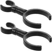 Mikinona 2pcs Microphone Clip Microphone Mount Clip Clip-on Mic for Mic Attachment Clip-on Mic Mount Mic Clamp Clip-on Microphone Mount Mic Clip Black Plastic