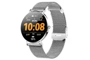 New Ultra Thin Sports Smart Watch Women 360*360 HD Full Touch Dial Long Bright Fitness Tracker Waterproof Smartwatch Men - Mesh belt silver