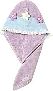 Generic Hair Dry Hat for Wet Hair Soft Coral Fleece Absorbent Quick Dry Cap Adjustable Band for Women
