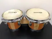 Mano Percussion Bongos in Natural Two Tone Wood 6 & 7" (MP174)