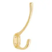 Zenith ROBE HOOK Hat Coat Decorative Round End POLISHED BRASS, GOLD- 135mm