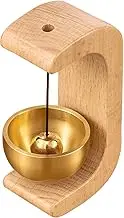 Shopkeepers Bell for Door Opening, Wood Door Chime Hanging Magnetic Door Bell, Wooden C-Shaped Wind Chime, Magnetic Shopkeepers Bell Wood Door Chime for Living Room