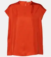 [Asceno] Asceno Dasha silk twill top AU 12 red