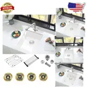 Stylish 15-Inch Undermount Sink - Easy Cleaning with Stainless Steel Bottom Grid