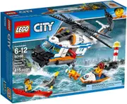 LEGO 60166 Coast Guard Helicopter Rescue Set with Boat & Shark