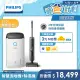 【Philips 飛利浦】雙滾刷智慧洗地機- Jedi 潔地武士(XW8123/31)+13公升一級能效清淨除濕機(DE5205/81)