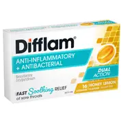 Difflam Sore Throat Lozenges Honey & Lemon Flavour 16 Lozenges