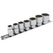 Whitworth/BSF/BSW 3/8" drive shallow sockets 7pc set 1/8"-1/2" bi hex LSR29