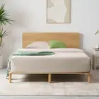 Zinus Queen Bed Frame Arden Bamboo Natural Wood Bedframe Coastal Nordic