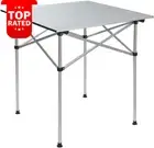 Camping Table Folding Portable Picnic Outdoor Dining Roll Up Aluminum Silver