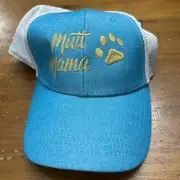 Mutt Mania Cap Hat Adjustable Blue White Mesh