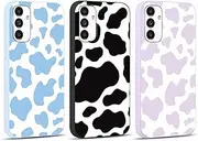 [RUMDEY] 3 Pack Cute Cow Print Girls Woman Phone Case for Samsung Galaxy A13 5G 6.5", Aesthetic Pattern Design Funda Matte Soft Slim Shockproof TPU Bumper Cover Funda