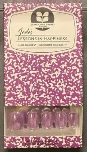 Red Aspen Press On Nails, Acrylic Short Squoval, Jada’s Lessons In Happiness