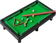 Billiards Game Mini Tabletop Pool Set Home Play Toy,Pool Cues Desktop Snooker Game Balls for Bedroom Table Travel Family Bar