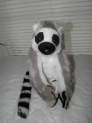Wild Republic Plush Ring-Tailed Lemur Realistic Stuffed Animal 11”