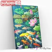 Paint By Numbers Kit Fish Animal Acrylic Beginner Kids Draw Home Painting Canvas