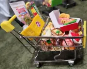 Mini Shopping Cart Filled Basket Metal Handcart Brands + More *Actual Photo* (5)