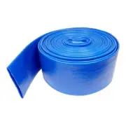 Gloxco 3" ID Blue Lay Flat PVC Discharge Hose, 10' Length