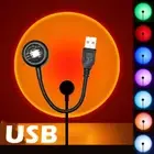 Led USB Sunset Lamp Night Light Projector Birthday Party Decoration Portable Moo