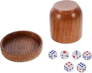 Totority 1 Set Solid Wood Sieve Cup Dice Stacking Cups Game Dices Accessories Dices Game Props Game Props Dices Board Accessories Dices Shaker Bar Game Dices Cups Party Dices Games Wooden