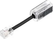 uxcell Telephone Cord Detangler, 360 Degree Rotating Tangle Free Phone Handset Cable Landline Swivel Cord, 70mm, Clear Black
