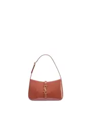 Saint Laurent Le 7 A 5 $2500 Mild Rose Patent Leather Hobo Bag New & Authentic