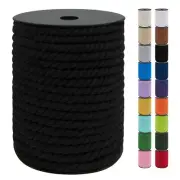 131Ft 8mm Macrame Cord Natural Twisted Cotton String for DIY Crafts Plant Hanger