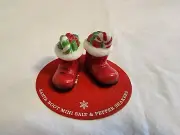Hallmark Santa Boot Mini Salt & Pepper Shakers