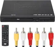 LASIEYO DVD Player, CD, VCD, DVD-RW, CD-R/RW Player with USB 3.0, AV Cable, Remote Controller, Black, 720p, 2.0 Channel, 0.9kg
