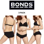 Bonds Womens Hipster Boyleg Soft Cotton Comfortable Stretch Brief 3 Pack WUVWA
