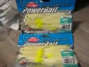 2 Packs Berkley Saltwater Fishing Baits - 4" Swim Tail Mullet - Glow Chartreuse